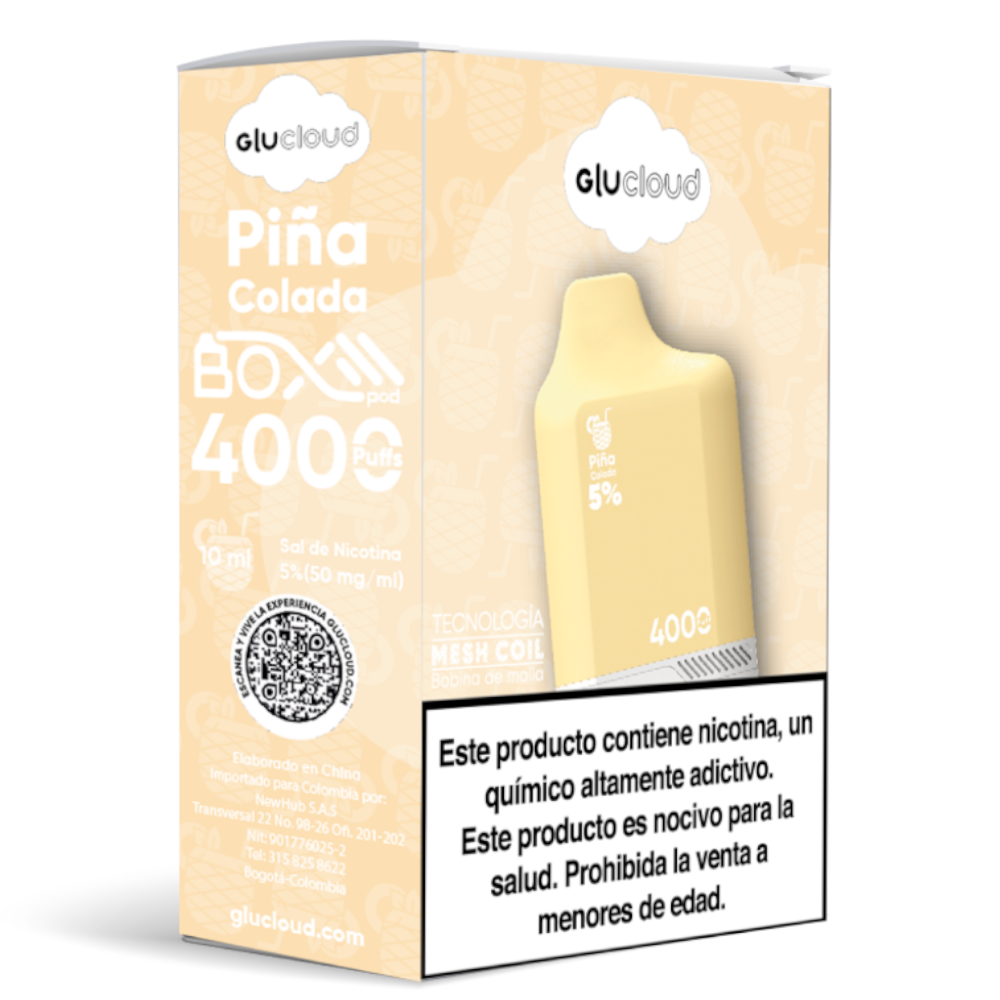 Boxpod Capsula Glucloud Piña Colada 400 Puff 50Ml | SuperBooM